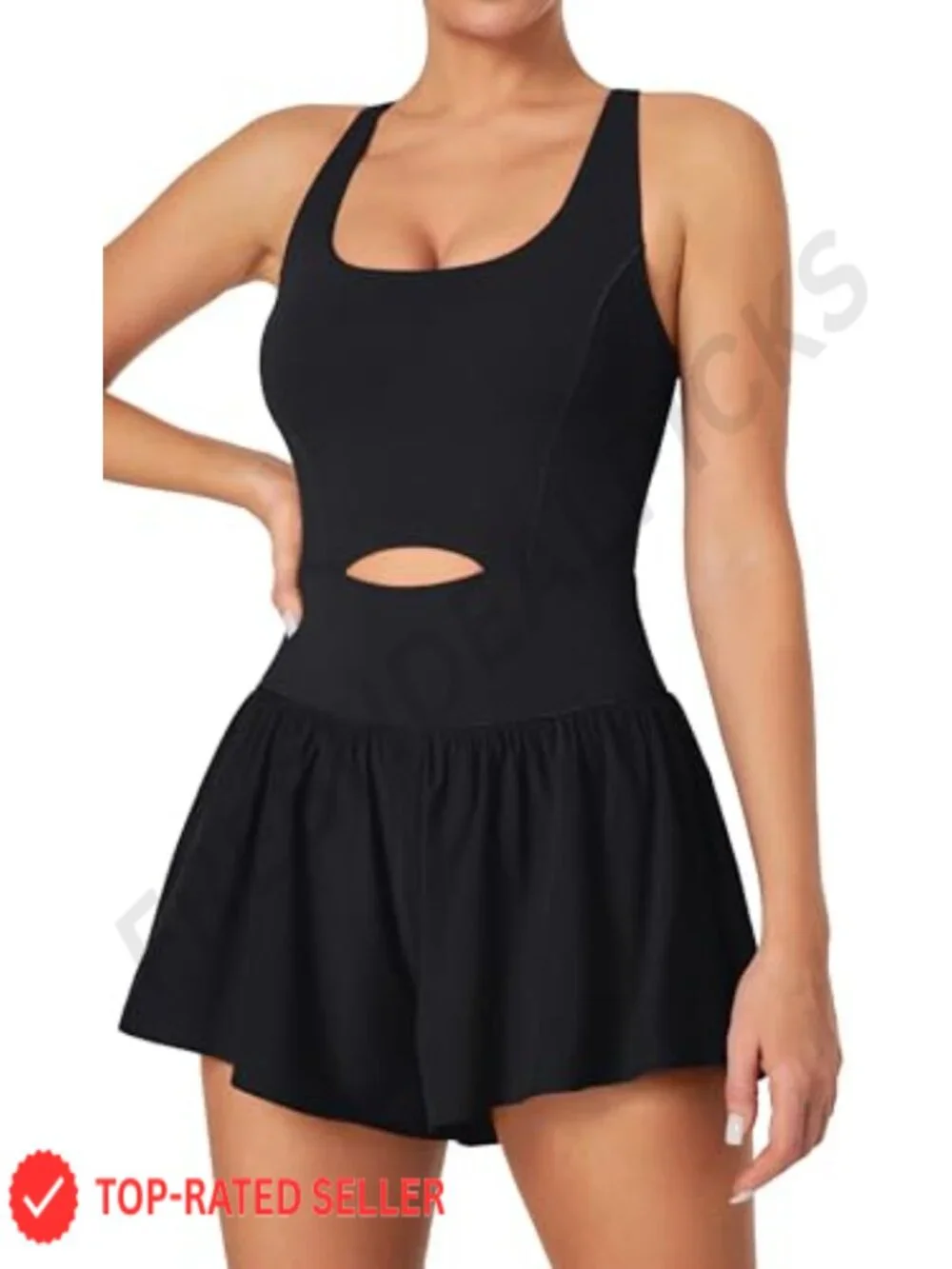 Sculpting Athletic Romper with Bra, High Stretch, Removable Pads